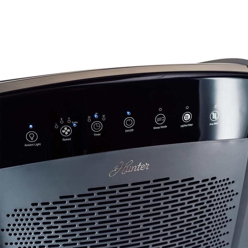 Hunter HP800 Air Purifiers for Home Large Room and Bedroom. True HEPA Air Purifier for Pets, Odors, Allergens, Smoke, Dust, VOC's.
