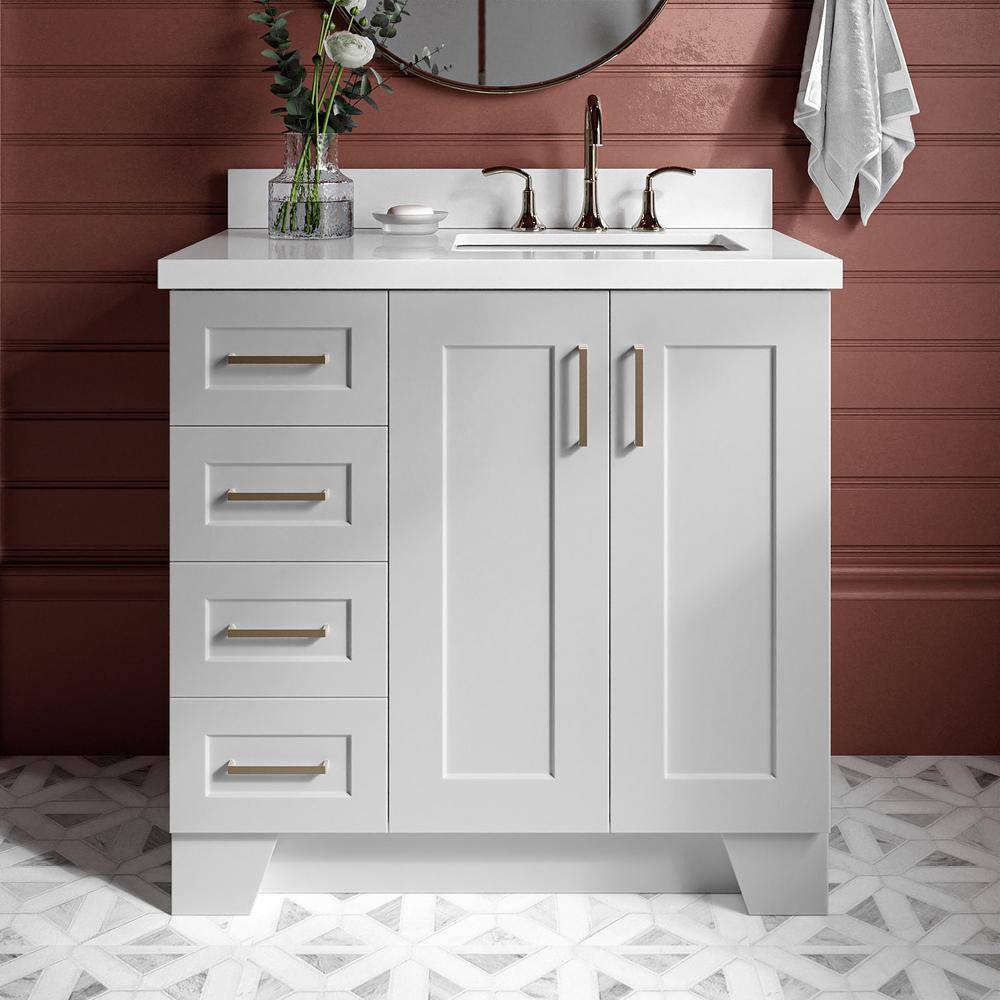 Ariel Q036s-R-Bc Taylor 36" Free Standing Hardwood Single Vanity Cabinet Only - Grey
