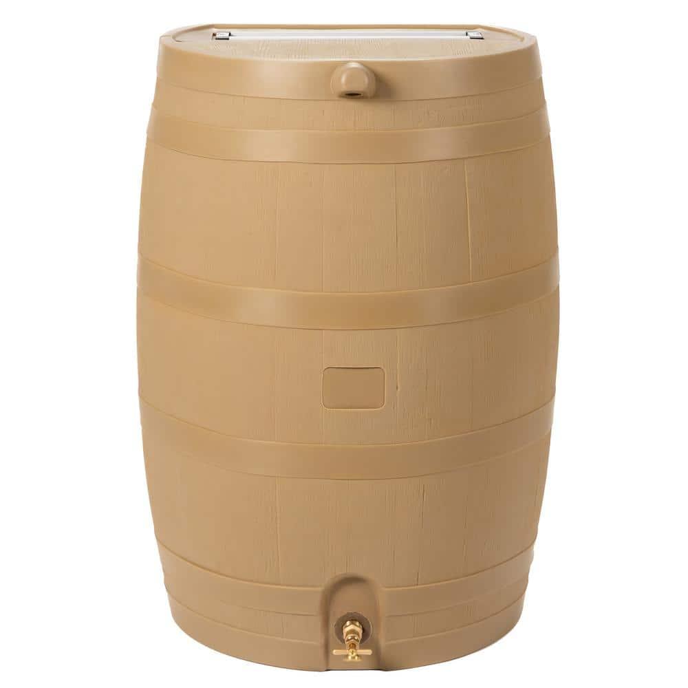 RTS Companies RTS Companies 50 Gallons Weather Resistant Plastic Drainable Rain Barrel