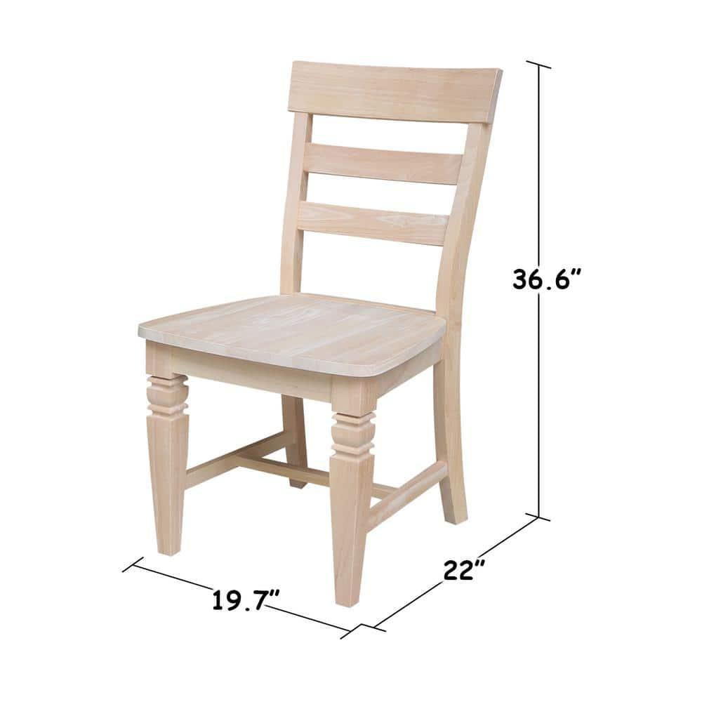 Set of Two Java Chairs with Solid Wood Seats