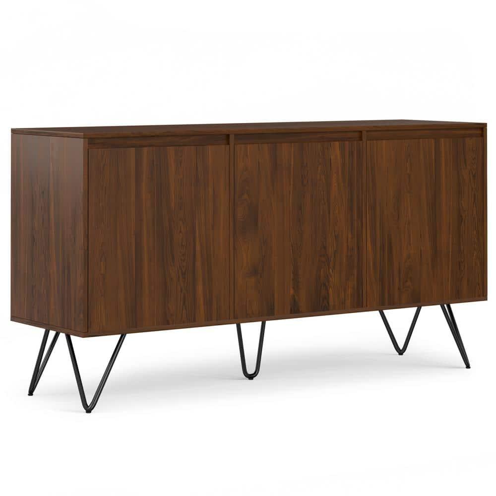 Hunter 60x18" Rectangle Contemporary Sideboard Buffet in Walnut Veneer