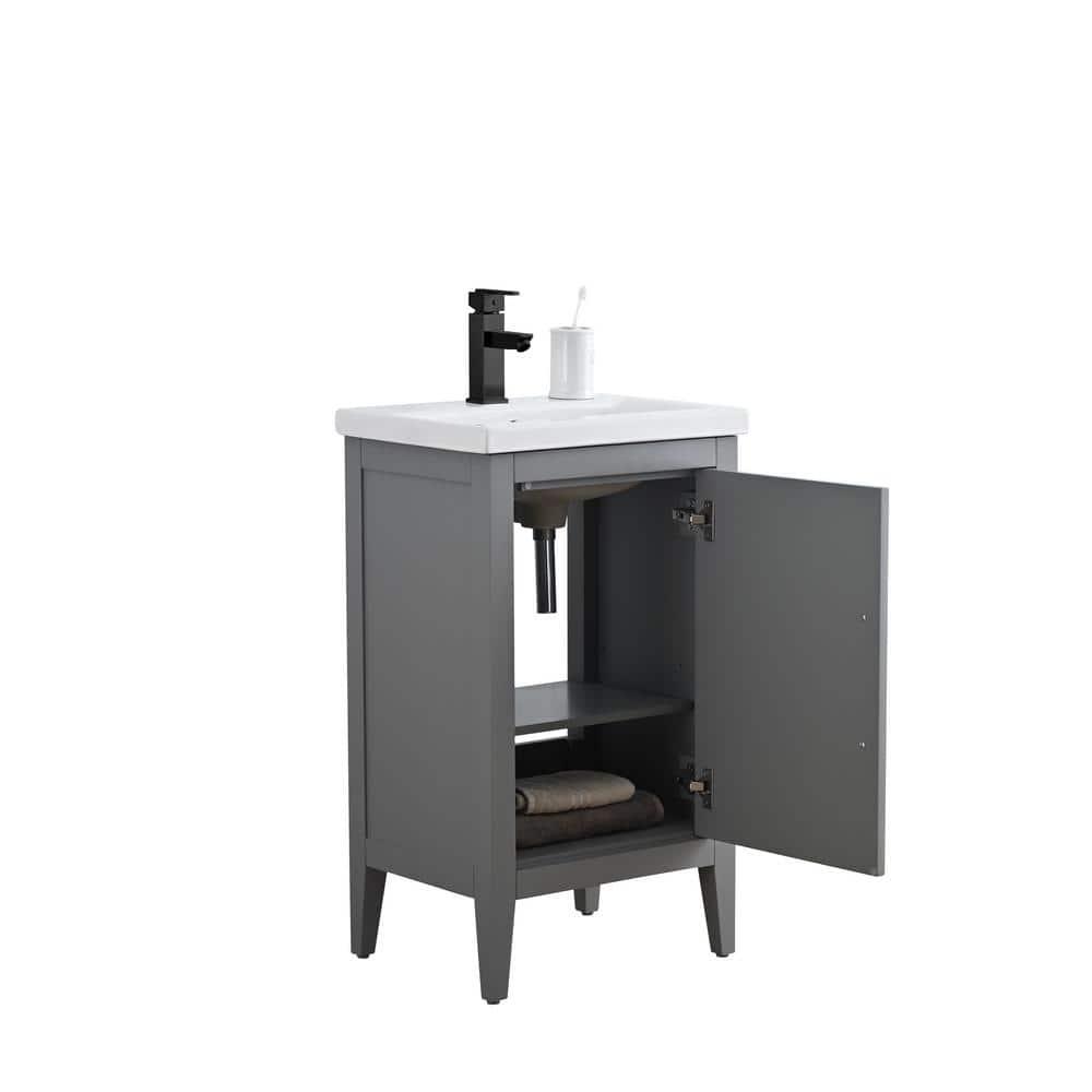 20'' Single Bathroom Vanity with Ceramic Top