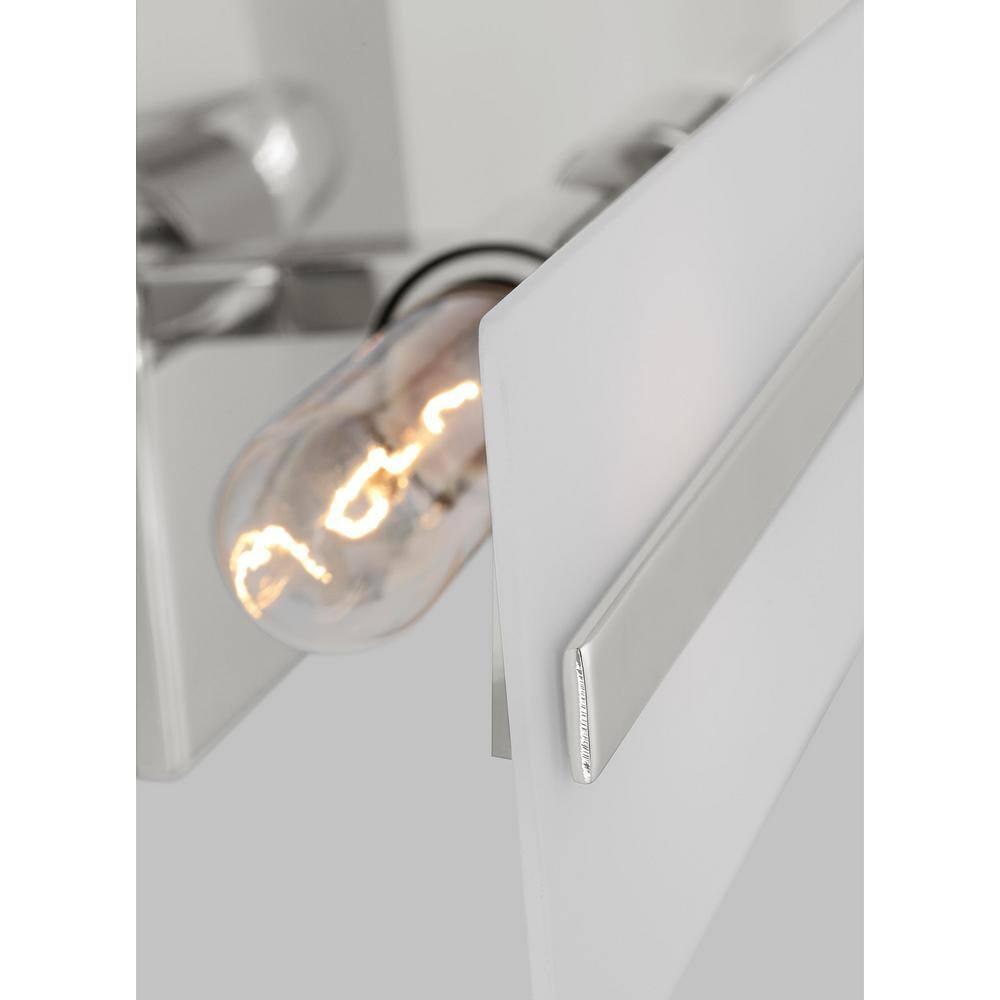 Dex Chrome 2-Light Outdoor Vanity with Satin Etched Glass