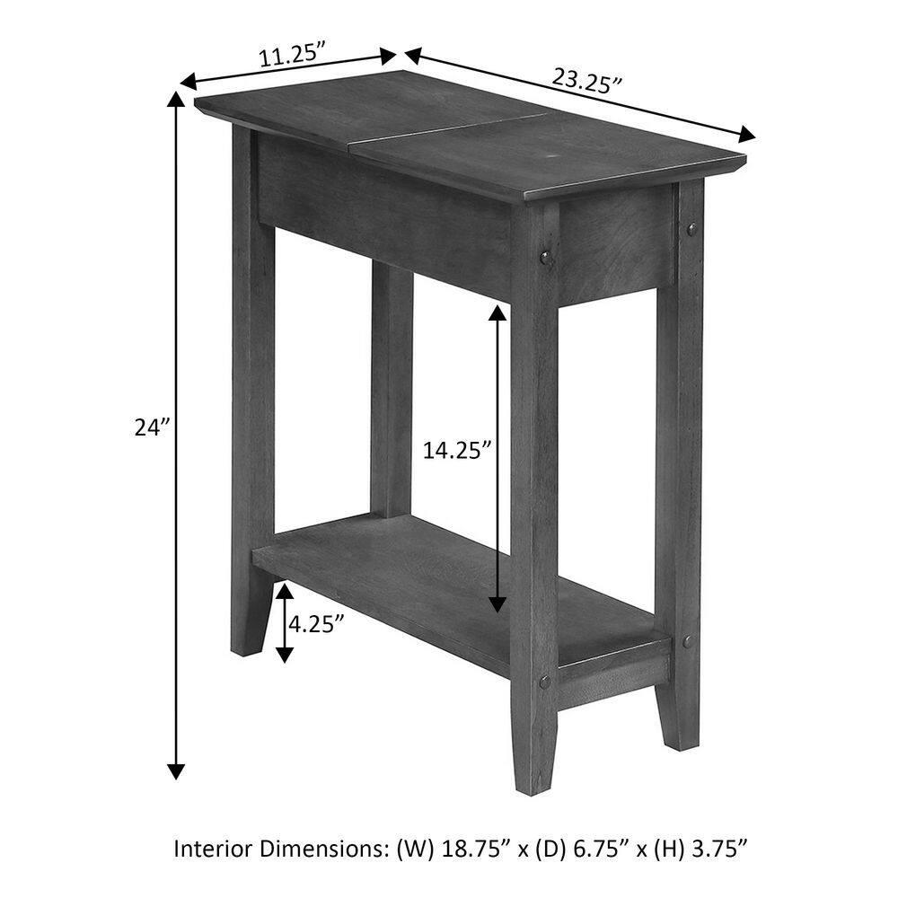 Convenience Concepts American Heritage Flip Top End Table, Cobalt Blue