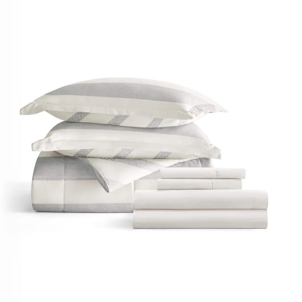 IEnjoy Home 7-Piece Bedding Bundle - Pattern Comforter and Sheet Set