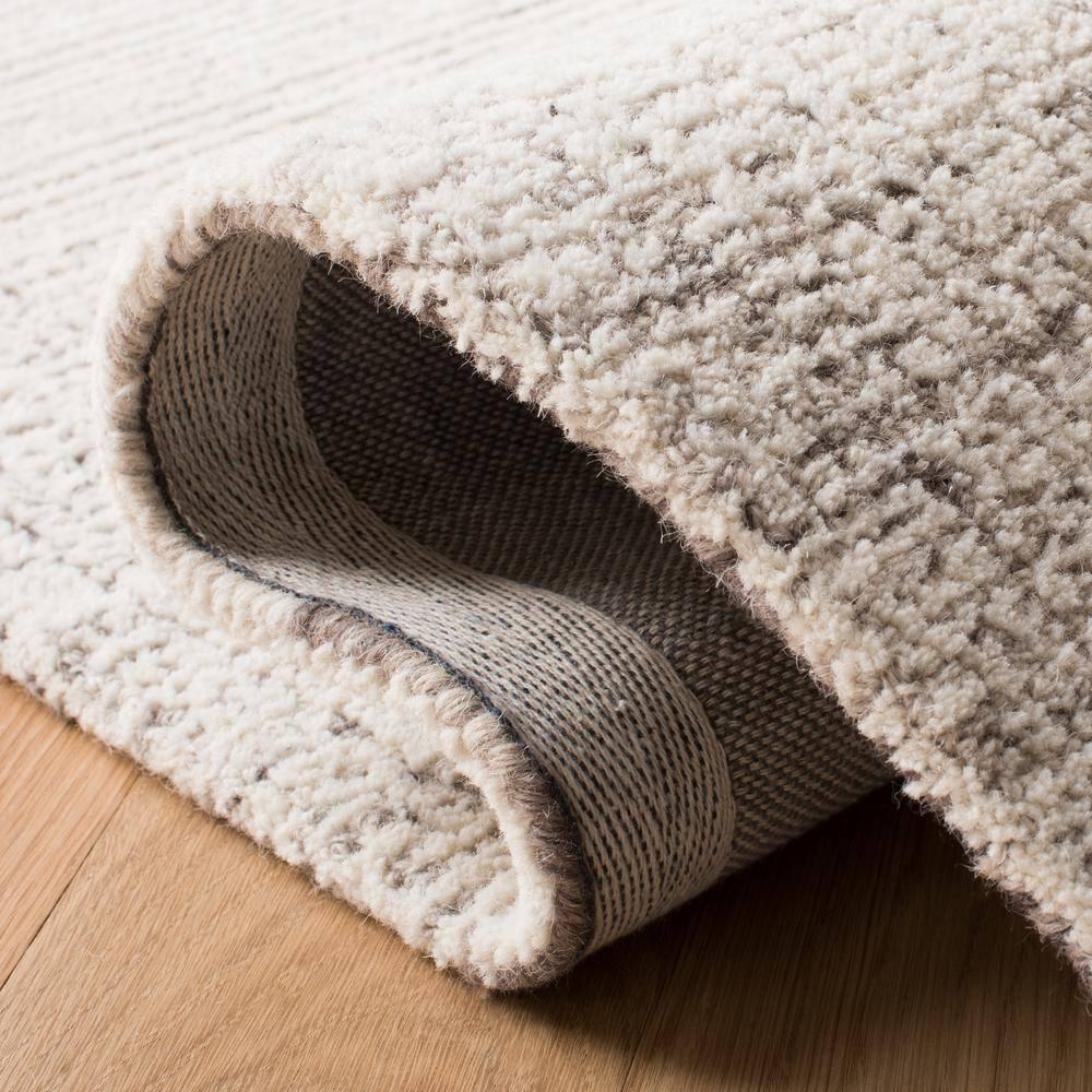 Abstract ABT349 Hand Tufted Area Rug - Ivory/Grey - 6' X 6' Square - Safavieh.
