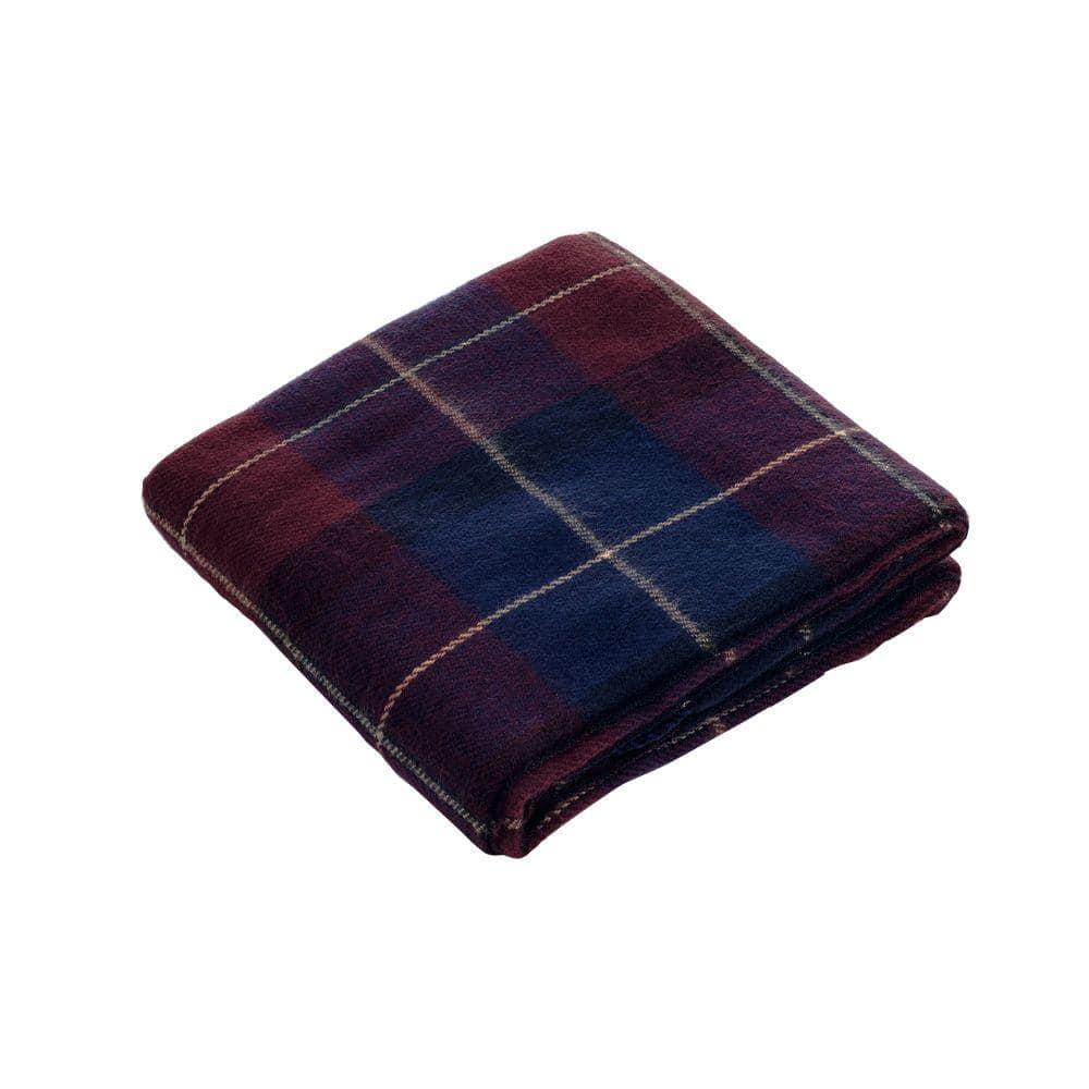 Lavish Home Throw Blanket – 50x60 Soft Cashmere-Like Acrylic, Machine-Washable and Lightweight Decorative Throw Blanket for Bed, Sofa, or Chair - (Blue & Red Plaid)