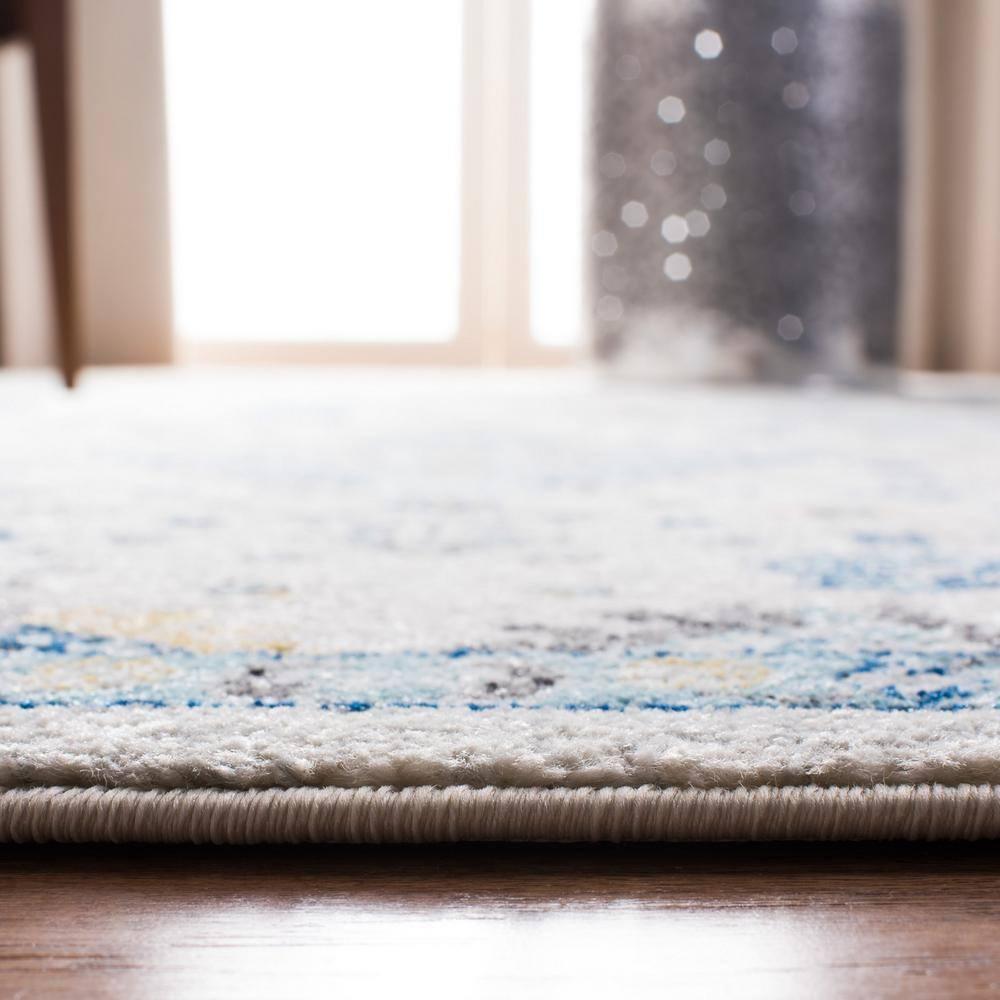 Evoke EVK224 Power Loomed Accent Rug - Ivory/Light Blue - 3'x5' - Safavieh.