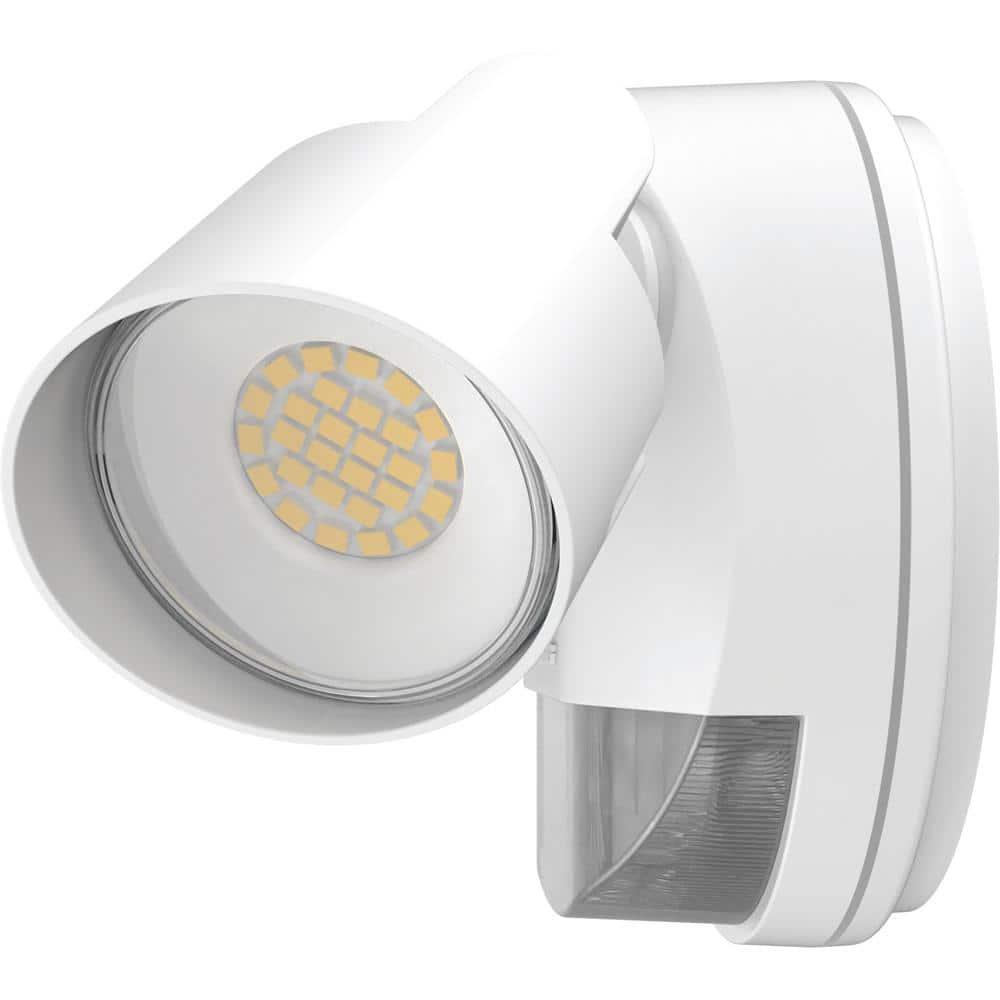 Lithonia Lighting 2 - Head Hardwired Dusk to Dawn Outdoor Security Flood Light with Motion Sensor