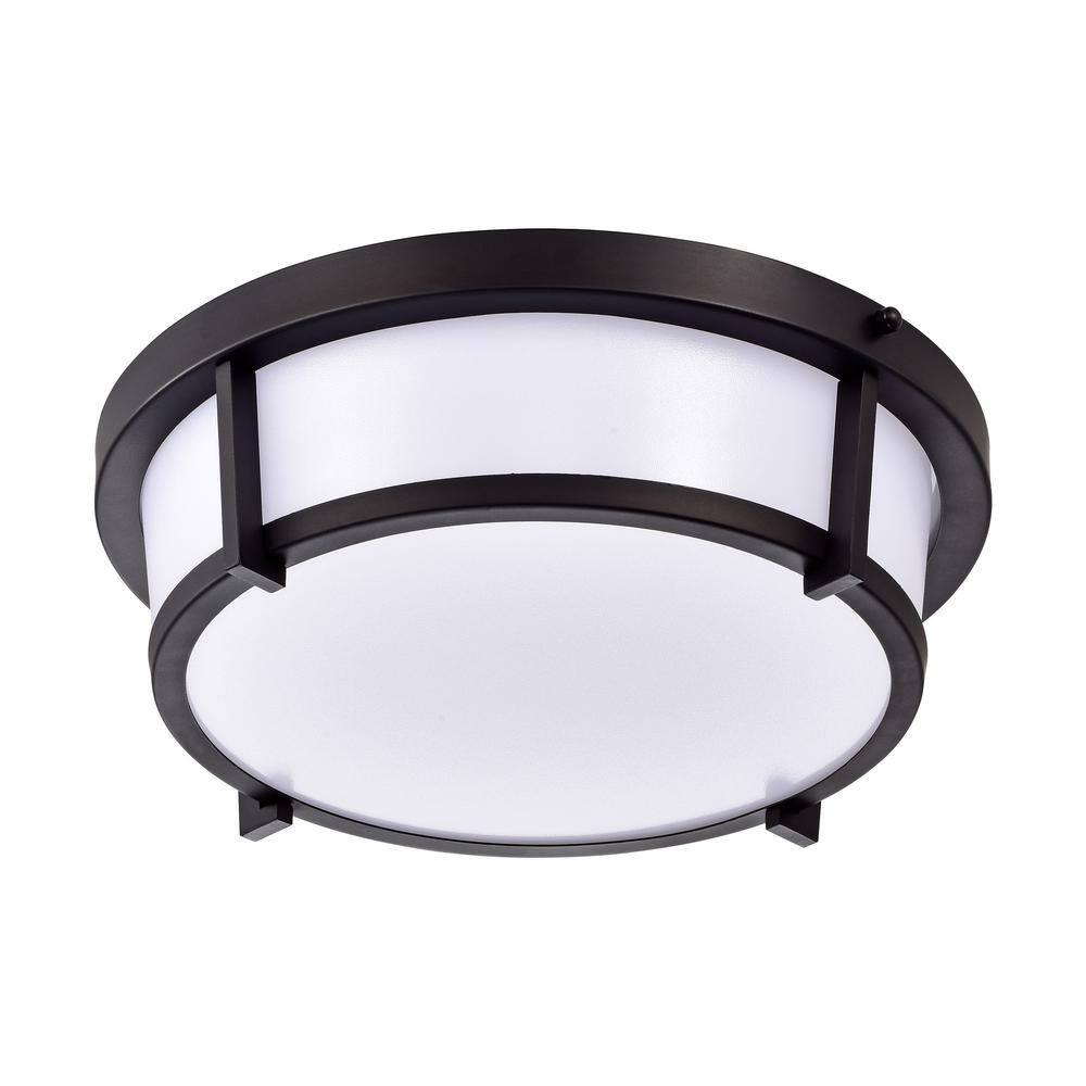 c cattleya 13" Dimmable 20W LED Flush Mount Light with Changing Color Temperature - 13 in.