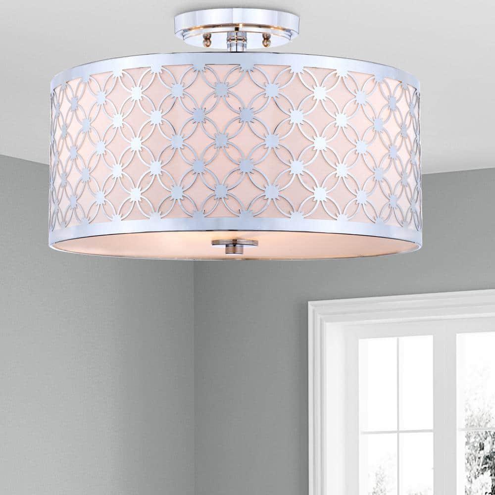 Hutch Flush Mount - FLU4002 - Chrome - Safavieh