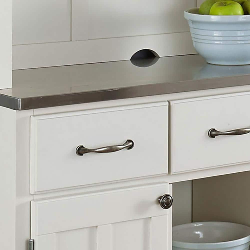 Stainless Top and Hutch Sideboard Buffet Servers- Home Styles