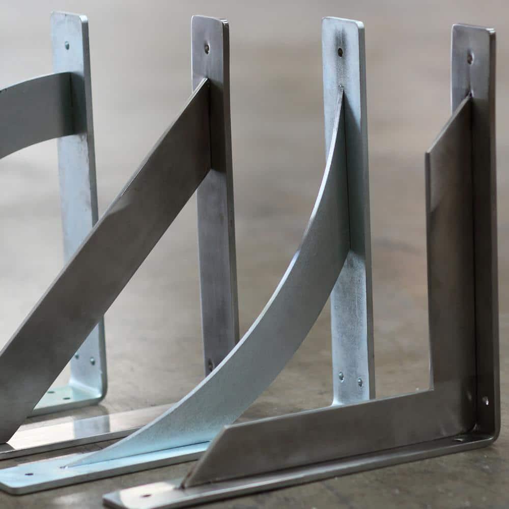 Ekena Millwork 2"W x 8"D x 8"H Legacy Steel Bracket, White Primer