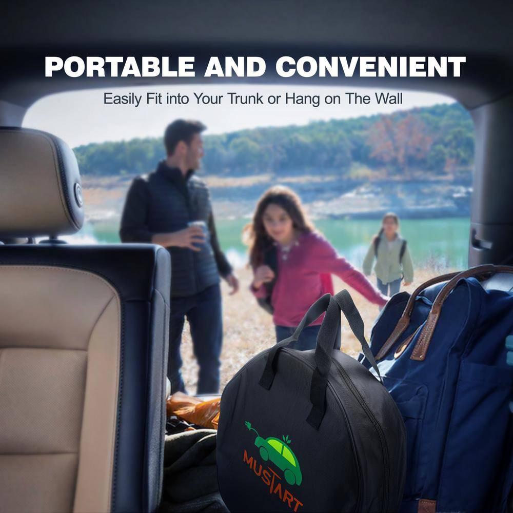 MUSTART Level 2 Portable EV Charger (40 Amp, 240 Volt, 25ft Cable), Electric Vehicle Charger Plug-in EV Charging Station with NEMA 14-50P