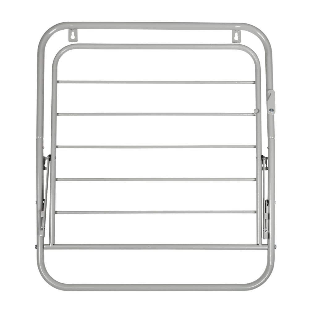 Honey-Can-Do Folding Steel Over-the-Door Mount or Wall Mount Clothes Drying Rack, Grey
