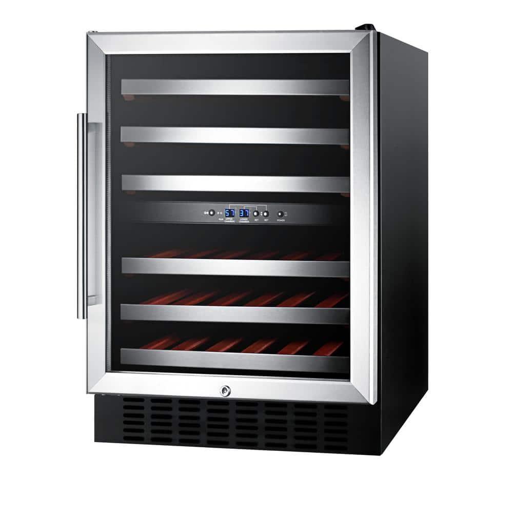 Summit Appliance Summit Appliance Dual Zone 23.63'' 46 Bottle Wine Refrigerator with Reversible Door