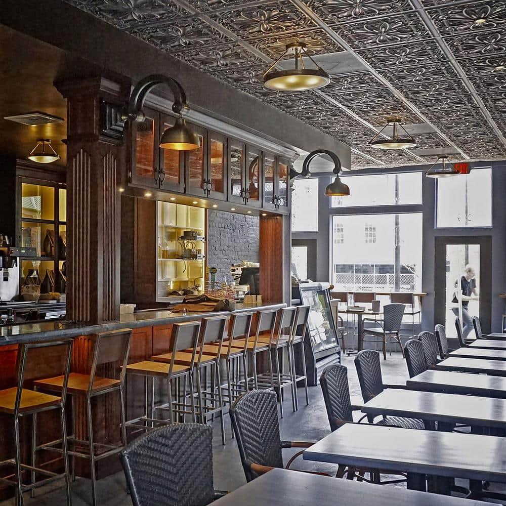 FromPlainToBeautifulInHours Milan 24'' L x 24'' W Textured PVC Drop-In & Glue Up Ceiling Tile Ceiling Tile (Set of 10)