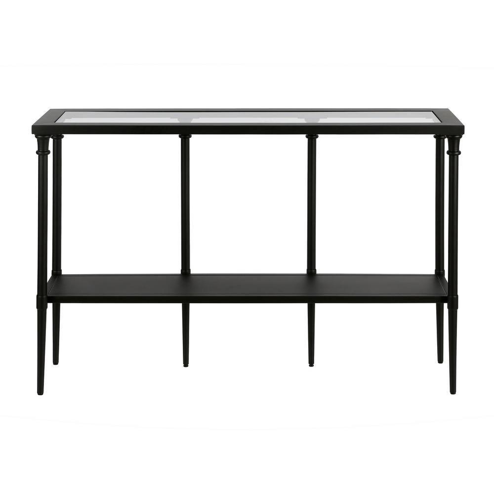 Evelyn & Zoe Dafna 45" Mesa de Consola Rectangular Ancho, Bronce Ennegrecido