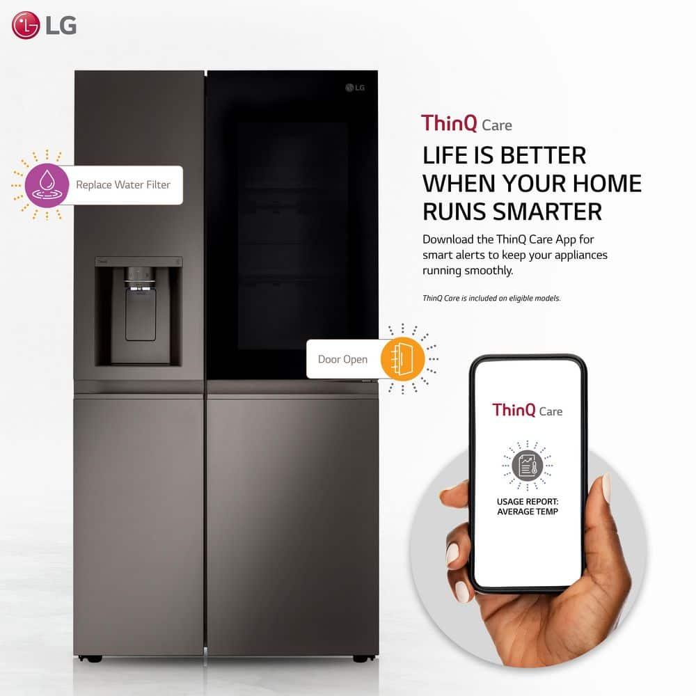 LG 27 cu. ft. Side by Side Smart Refrigerator w/ InstaView and Craft Ice