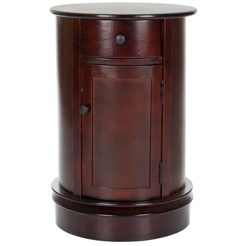 Tabitha Swivel Accent Table - AMH5712D - Dark Cherry - Safavieh Couture