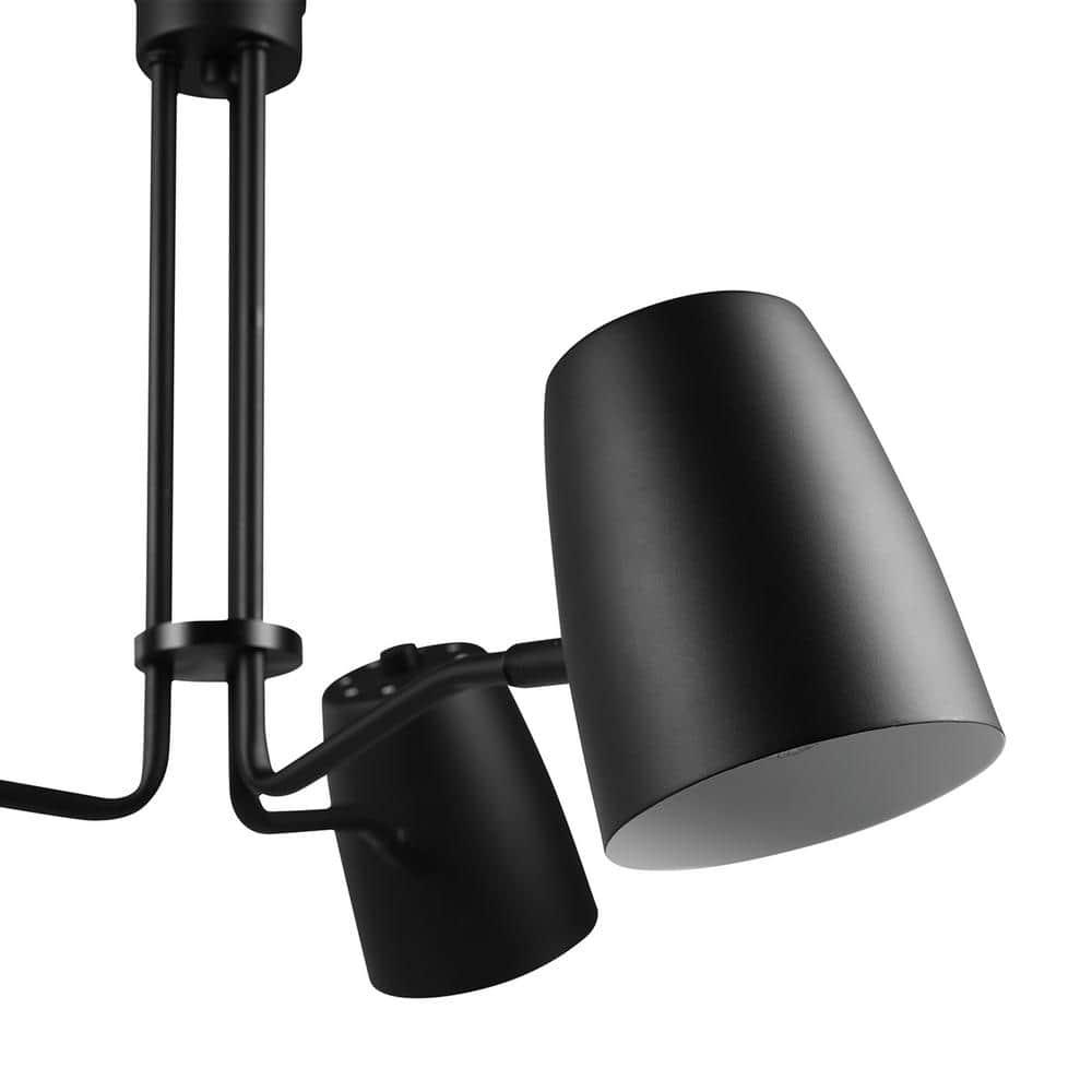 Novogratz x Globe Logan 3-Light Matte Black Chandelier - one size