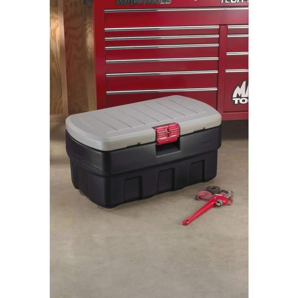 Rubbermaid Rubbermaid 35 Gal Action Packer Heavy Duty Storage Tote with Lockable Lid