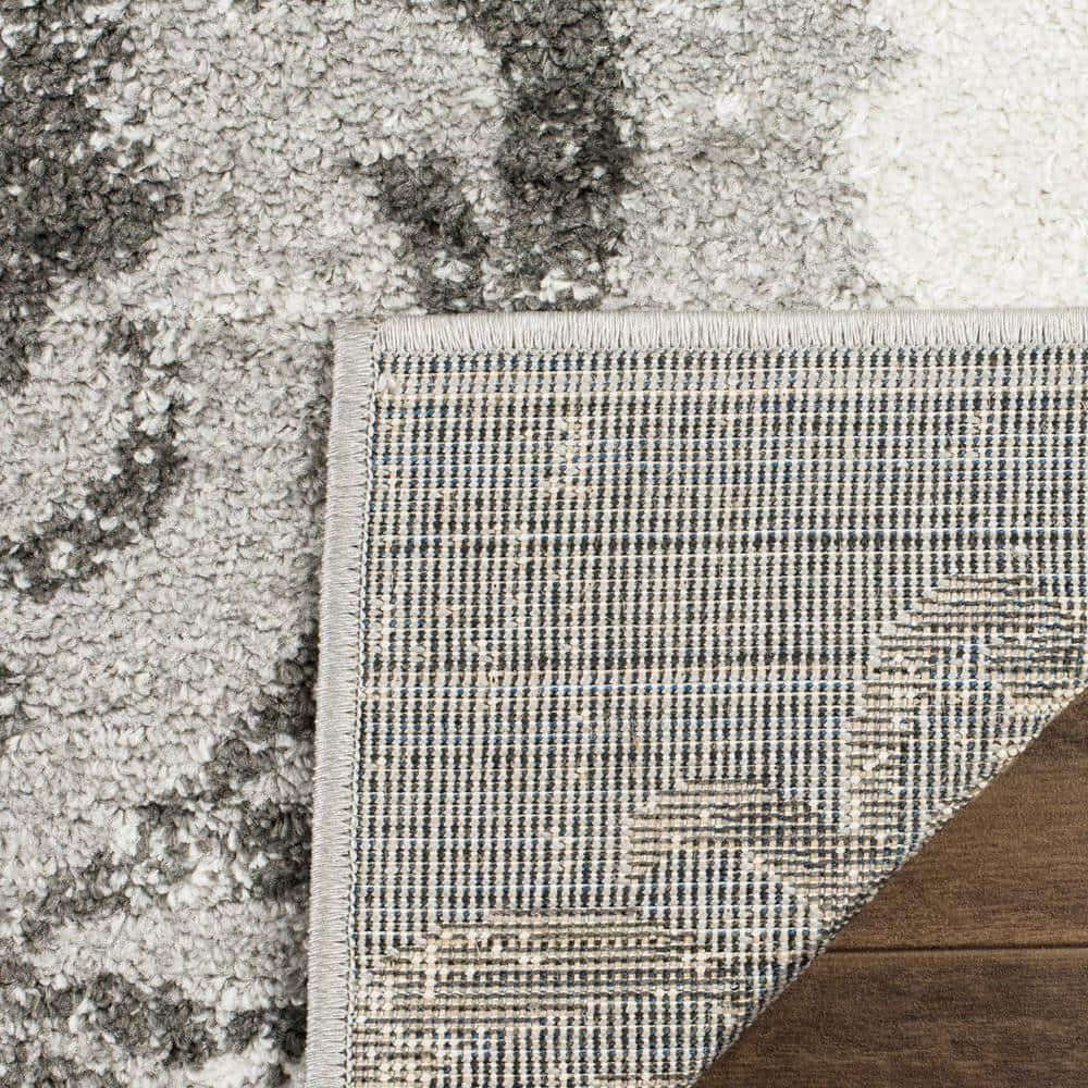 Adirondack ADR114 Machine Made Indoor Area Rug - Silver/Ivory - 9'x9' - Safavieh