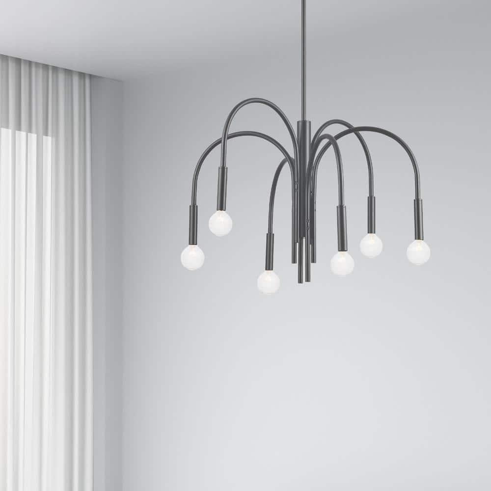 Dainolite - Callway - 6 Light Chandelier In Contemporary Style-18 Inches Tall