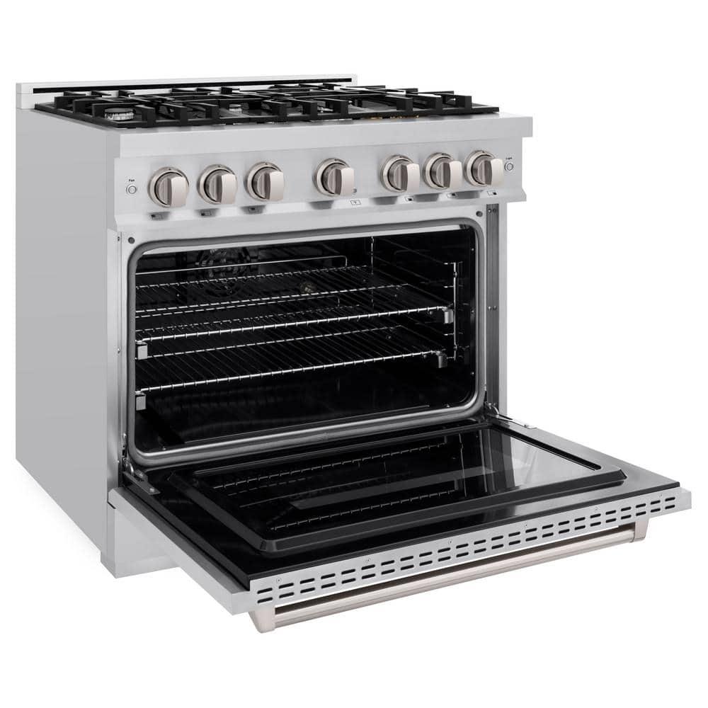 ZLINE ZLINE 36 in. 5.2 cu. ft. Classic Dual Fuel Range W/ 6 Burner Gas Cooktop & Electric Convection Oven in Stainless Steel (CDR36) CDR36