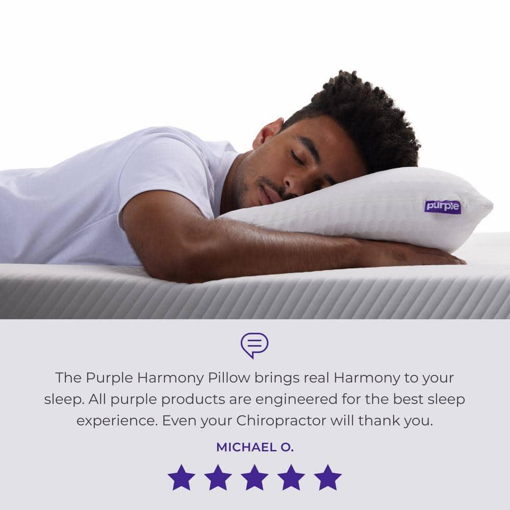 Purple Harmony Medium Standard Bed Pillow - Hypoallergenic