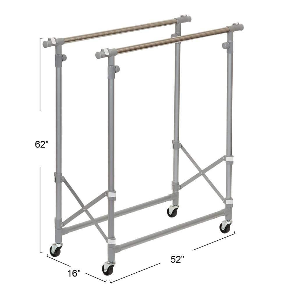 Household Essentials 52'' Dual Arm Adjustable Folding Garment Rack