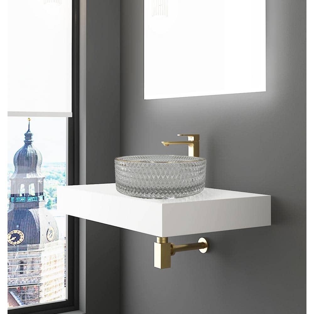 Scotch 16" Glass Circular Bathroom Vessel Sink - Timeless Collection