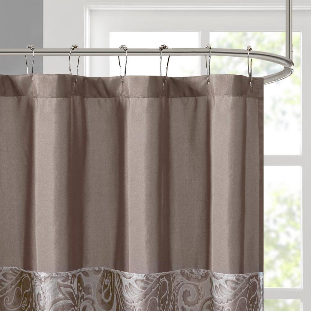 Madison Park Aubrey Paisley Jacquard Shower Curtain