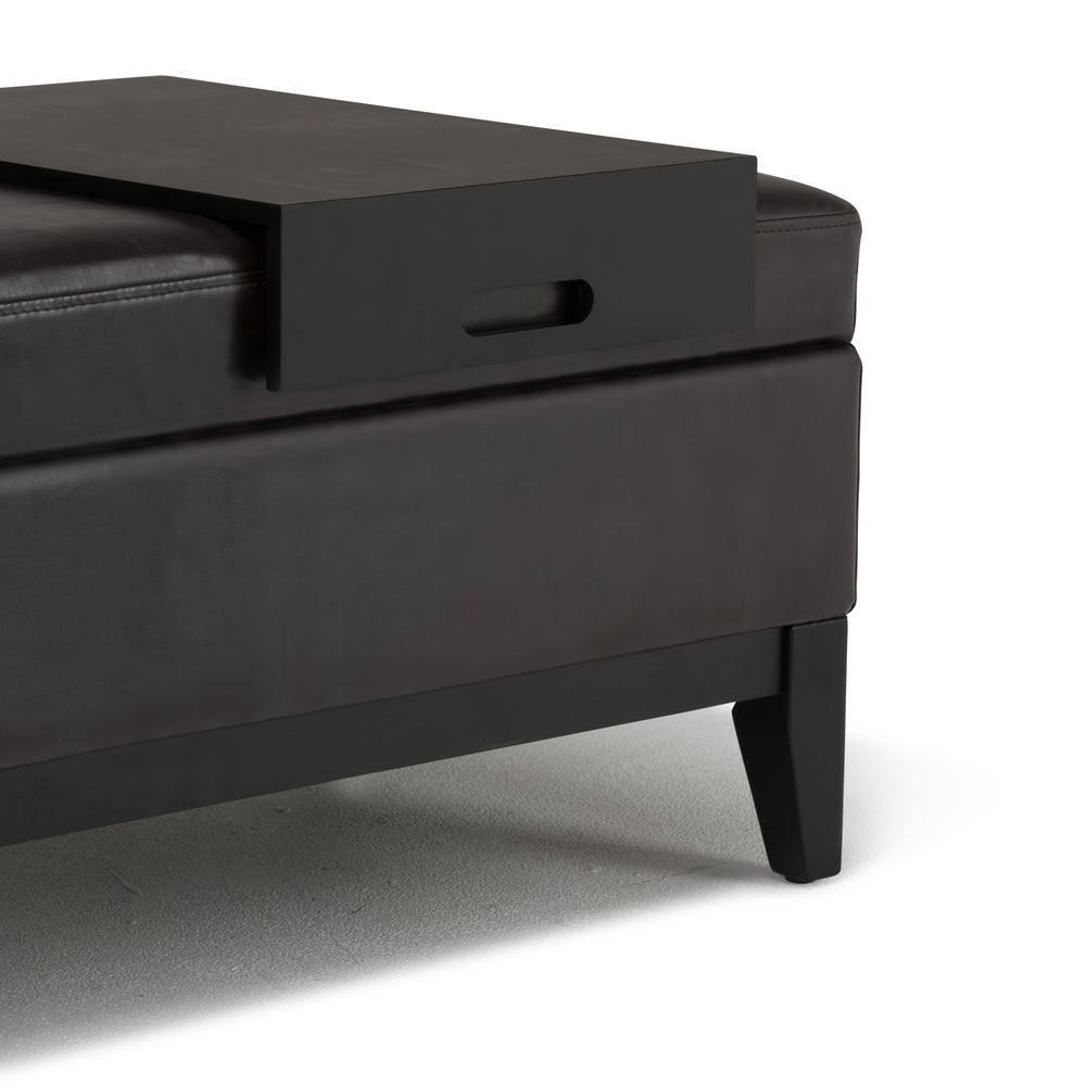Oregon Faux Leather Ottoman