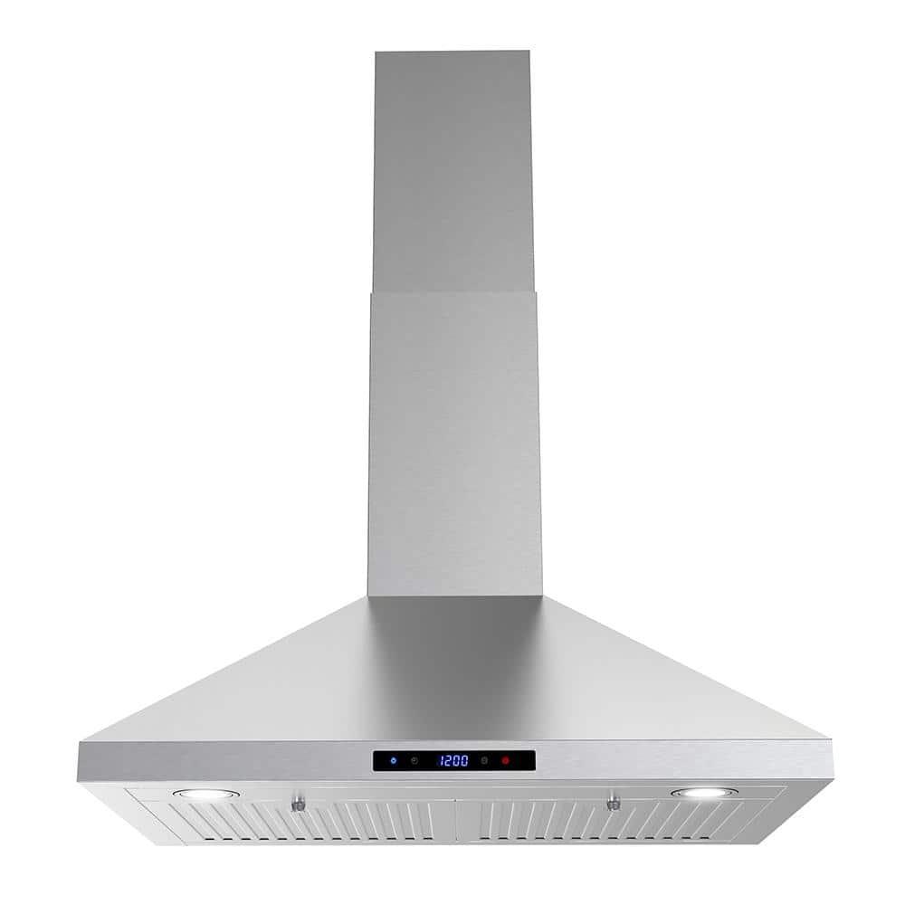 Streamline Francesco 30" 350 Cubic Feet Per Minute Ducted Wall Mount Range Hood with Baffle Filter and Light Included
