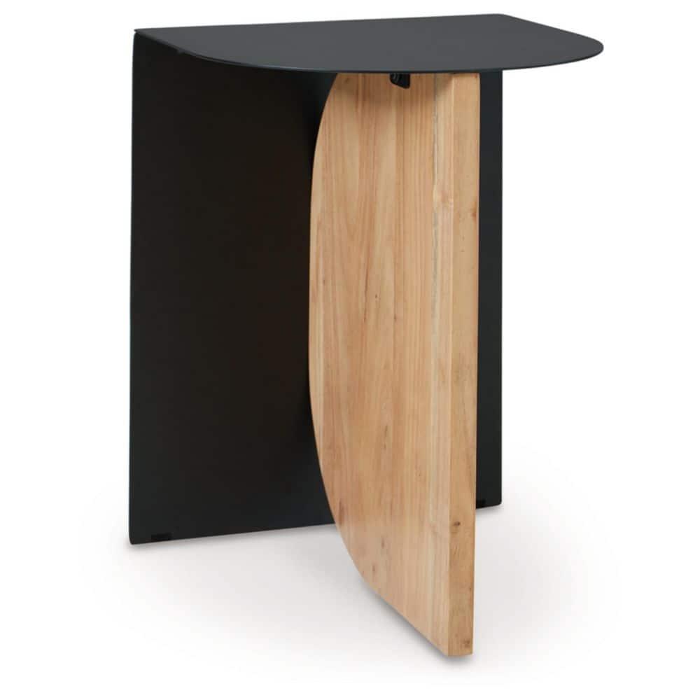 Signature Design by Ashley Ladgate Accent Table, Black & Natural Brown