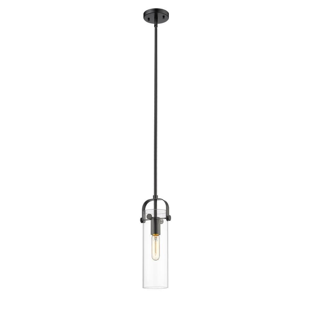 Innovations Lighting Pilaster II Cylinder 1 - Light Pendant in  Matte Black