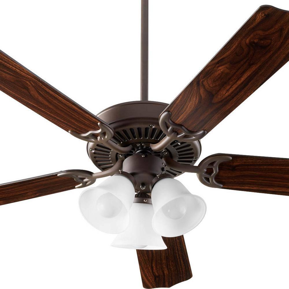 7525-3086-Quorum Lighting-Capri X - Ceiling Fan in Traditional style - 52 inches wide by 19.75 inches high-Oiled Bronze Finish-Oiled Bronze/Walnut
