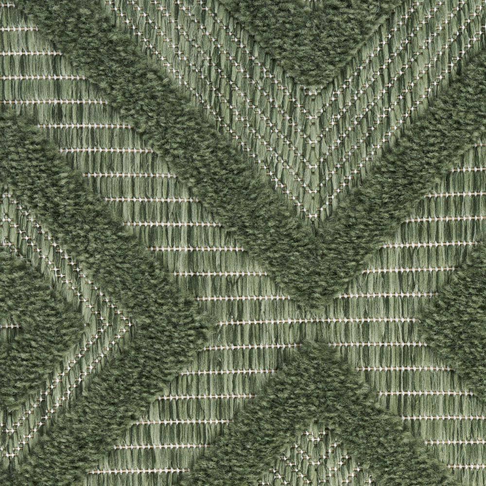 Nourison Versatile Diamond Geometric Flatweave Indoor Outdoor Area Rug Green 5' x 7'