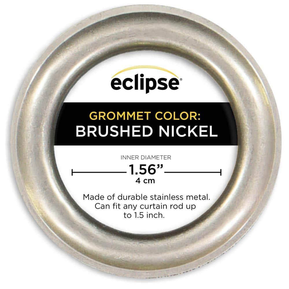 Eclipse Eclipse Pembroke Faux Linen 100% Blackout Grommet Panel Pair (Set of 2)