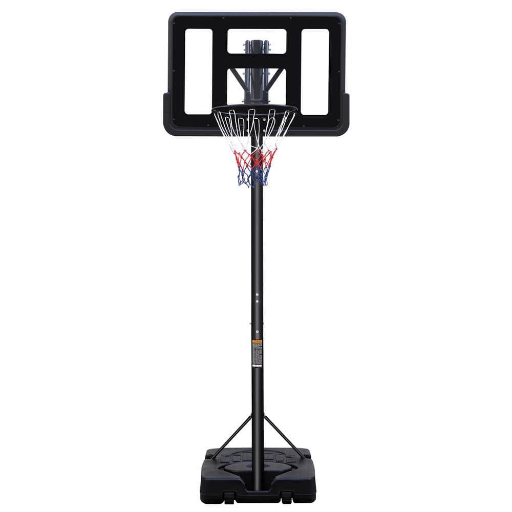 HLILish Teenagers Portable Basketball Hoop Height Adjustable Basketball Hoop Stand 7.5Ft - 10Ft With 44 Inch Backboard And Wheels For Adults Teens