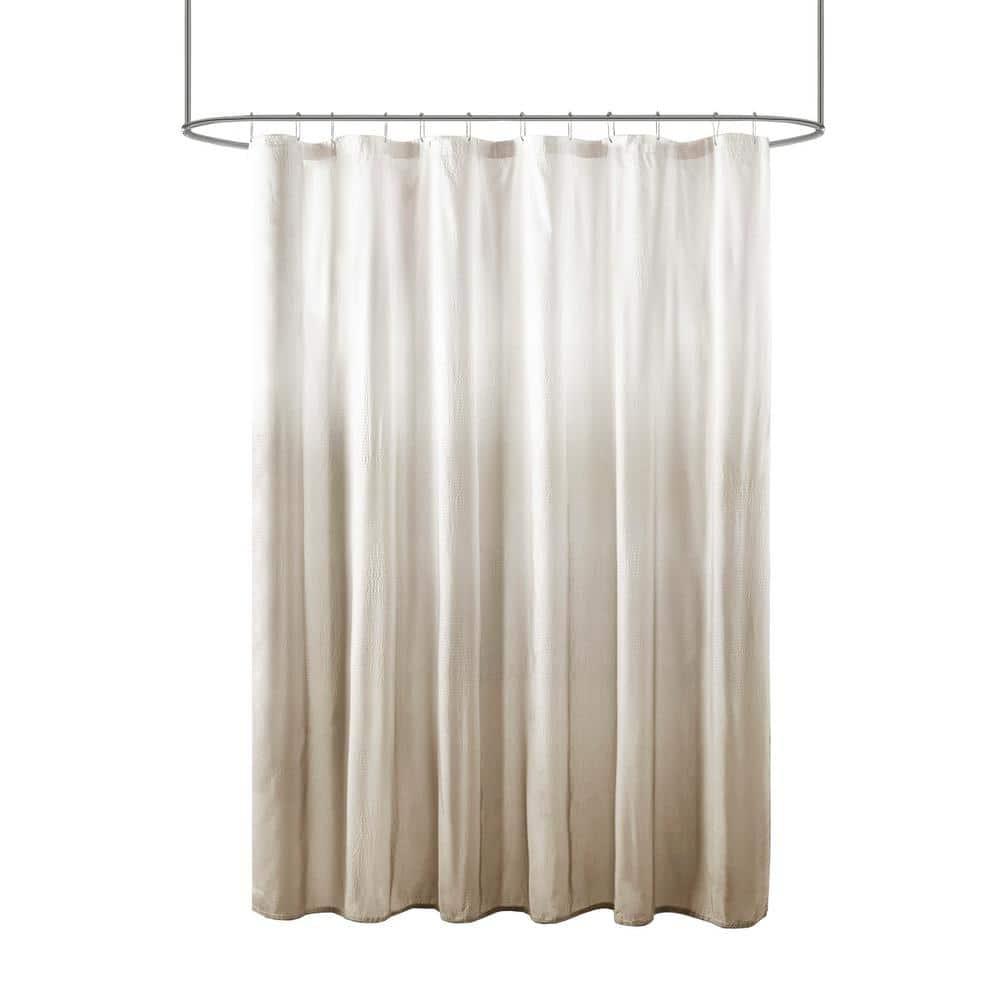 Madison Park Ara Ombre Printed Seersucker Single Shower Curtain