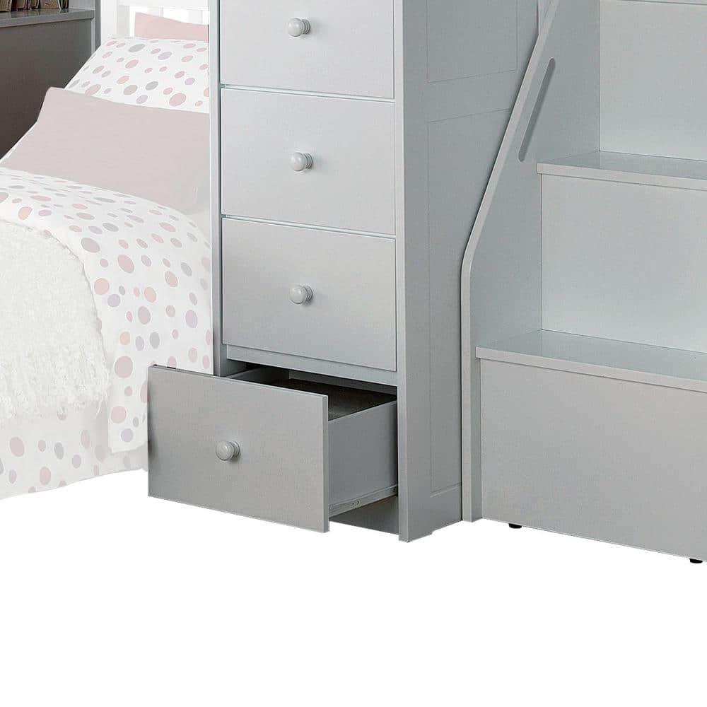 Isabelle & Max™ Estefania Twin 8 Drawer Loft Bed with Bookcase by Isabelle & Maxâ¢