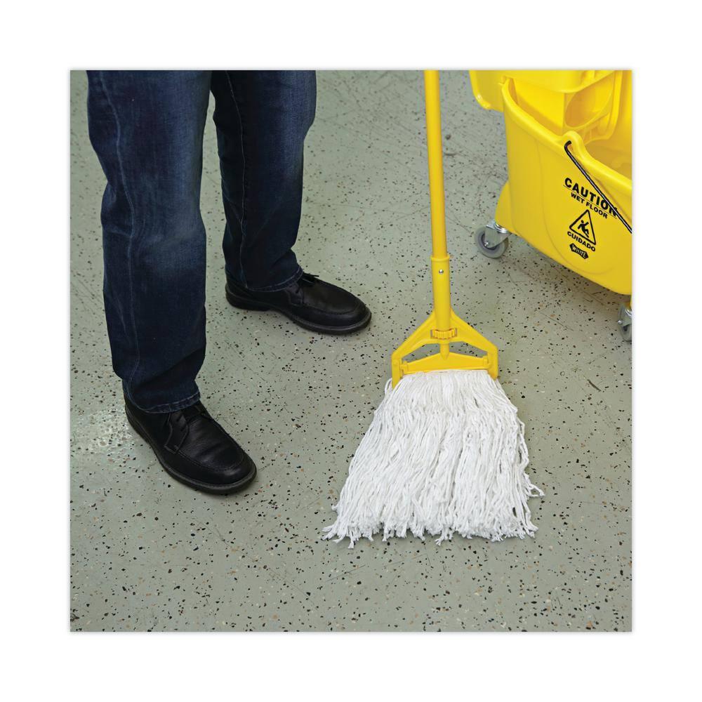 Boardwalk Banded Rayon Cut-End Mop Heads, #24, White, 1.25" Headband, 12/Carton