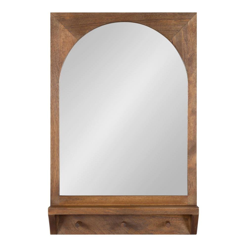 Kate and Laurel Andover Functional Mirror - Brown, 20x30