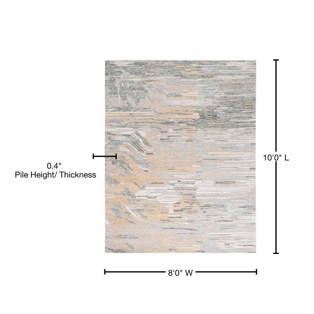 Metro MET902 Hand Tufted Indoor Area Rug - Natural/Gold - 8'x10' - Safavieh