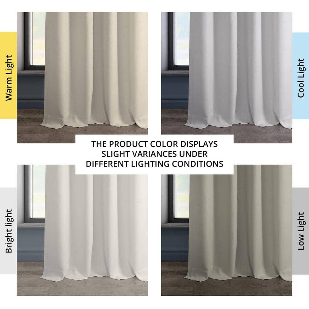 HPD Half Price Drapes Birch Grommet Faux Linen Room Darkening Curtains for Bedroom & Living Room Curtains (1 Panel), Door & Window Curtains 84 inches long, Grommet Curtains & drapes, 50W X 84L