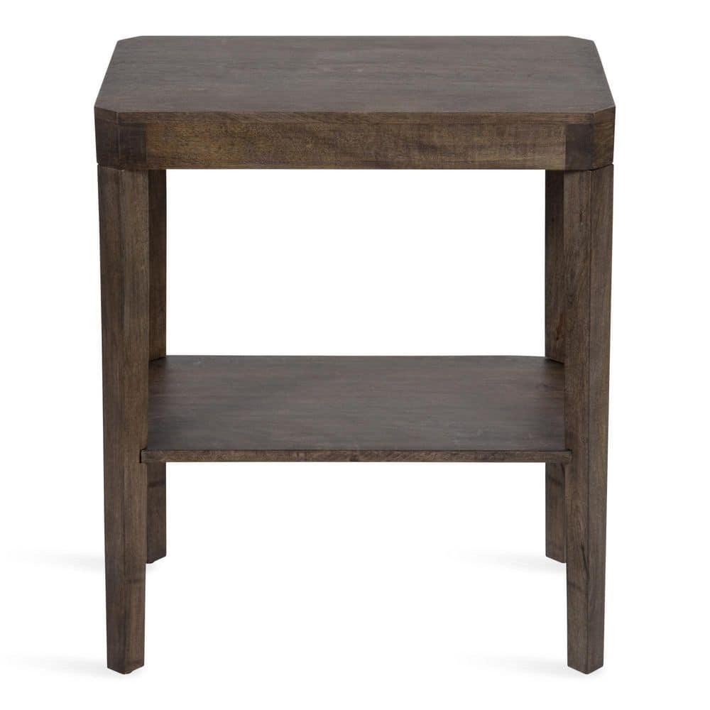 Kate and Laurel Talcott Rectangle Wood Side Table, 22x14x26, Gray