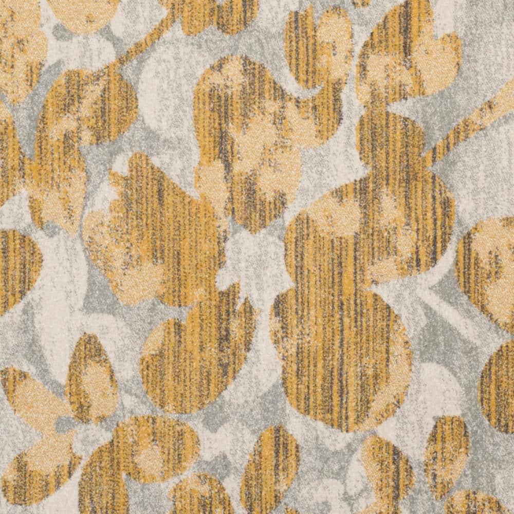 Evoke EVK236 Power Loomed Area Rug - Grey/Gold - 6'7"x6'7" - Safavieh.