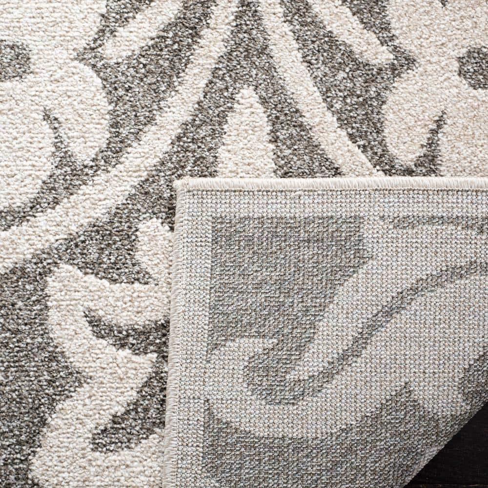 Amherst AMT424 Power Loomed Indoor Runner Rug - Dark Grey/Beige - 2'3"x9' - Safavieh
